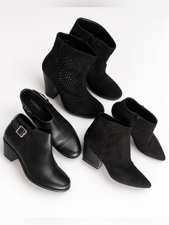 Vince Camuto Shoes - Vince Camuto Black Suede Ankle Booties Women’s Size 8.5 Pointed Toe 3 pair

Vinc